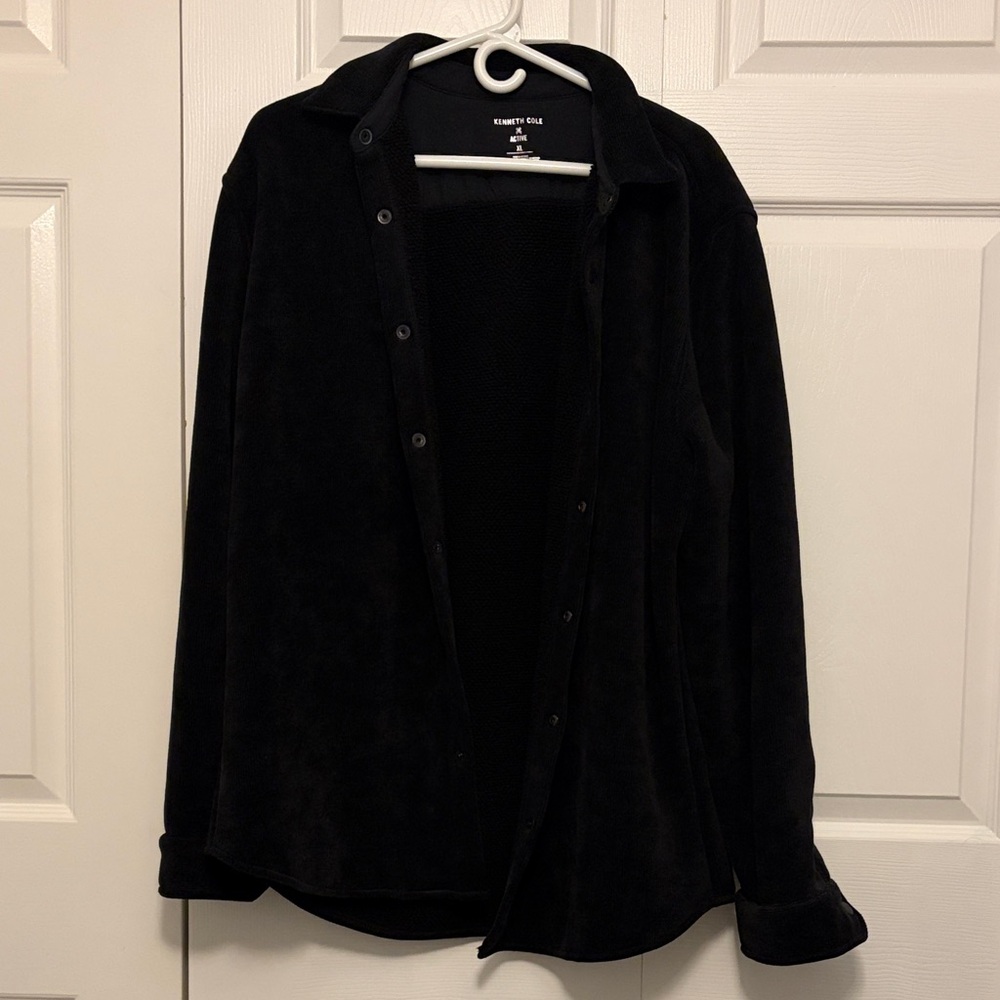Kenneth Cole Men's Classic Black Shirt Jacket